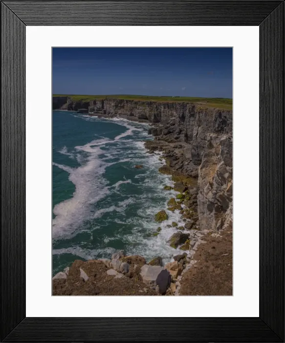 Framed Print : St. Govans head and coastline, Pembrokeshire, Wales, United Kingdom Framed Print : St. Govans head and coastline, Pembrokeshire, Wales, United Kingdom