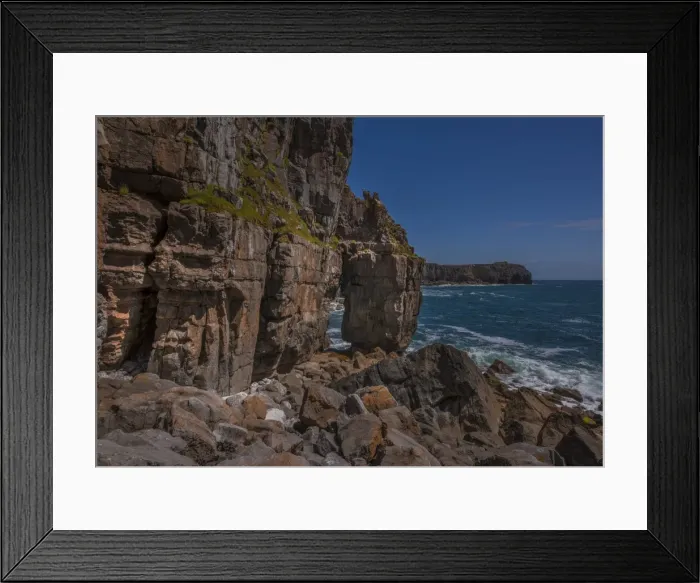 Framed Print : St. Govans head and coastline, Pembrokeshire, Wales, United Kingdom
