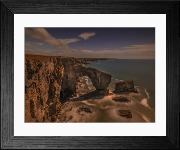 Framed Print : Coastal scene at Flimstone Bay, Pembrokeshire, Wales, United Kingdom