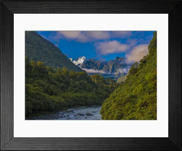 Framed Print : The west coast of the south island at the Karangarua river, New Zealand