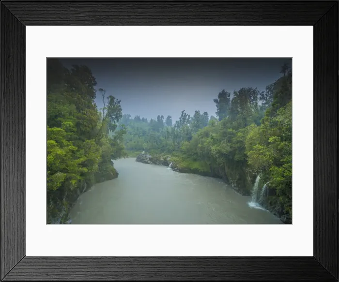 Framed Print : A wet day in the Hokitika Gorge, south island, New Zealand