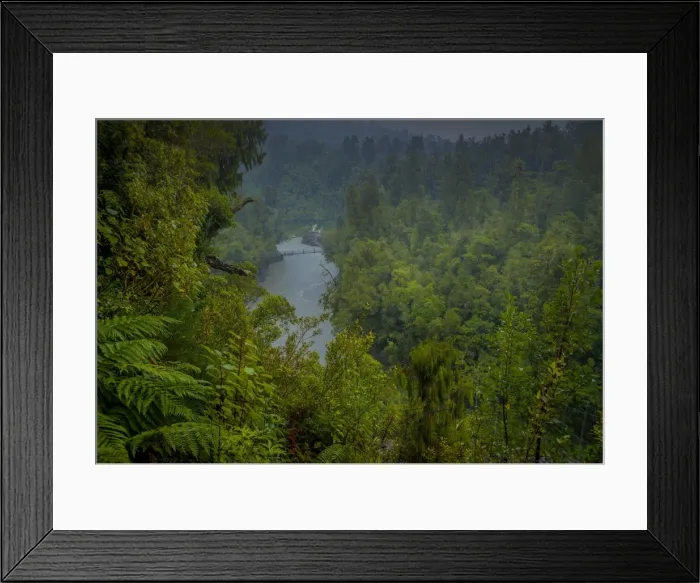 Framed Print : A wet day in the Hokitika Gorge, south island, New Zealand