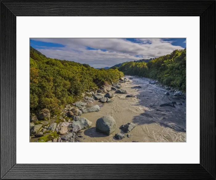 Framed Print : The west coast of the south island near Fox glacier, New Zealand