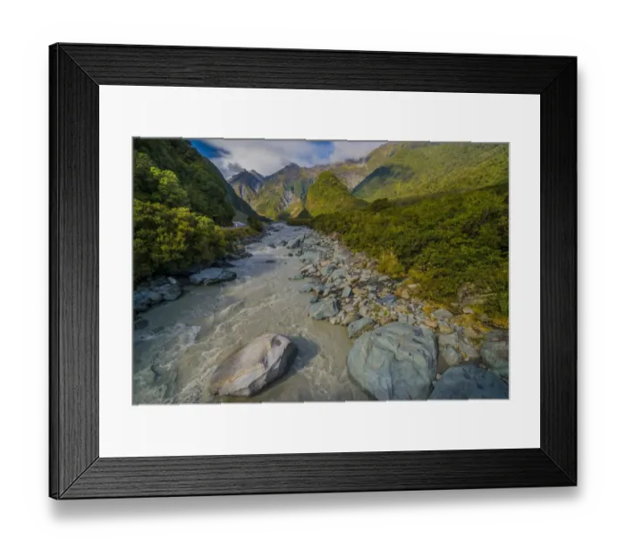 Framed Print : The west coast of the south island near Fox glacier, New Zealand
