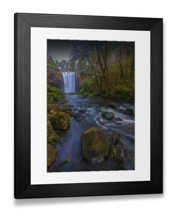 Framed Print : Trentham waterfall in the Spring, Trentham, central Victoria, Australia Framed Print : Trentham waterfall in the Spring, Trentham, central Victoria, Australia