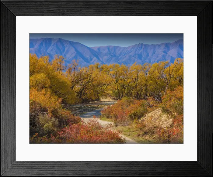 Framed Print : Autumn at the clay cliffs, Omarama, south Island of New Zealand