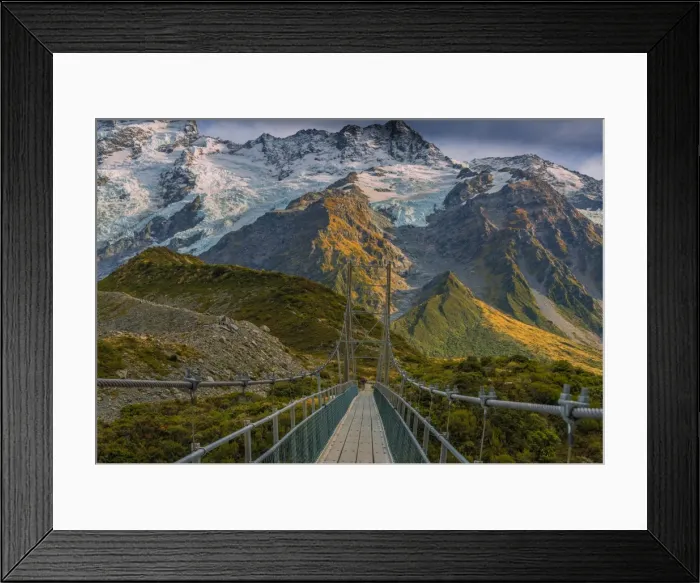 Framed Print : Hooker Valley, Mount cook Aoraki National Park, south Island of New Zealand