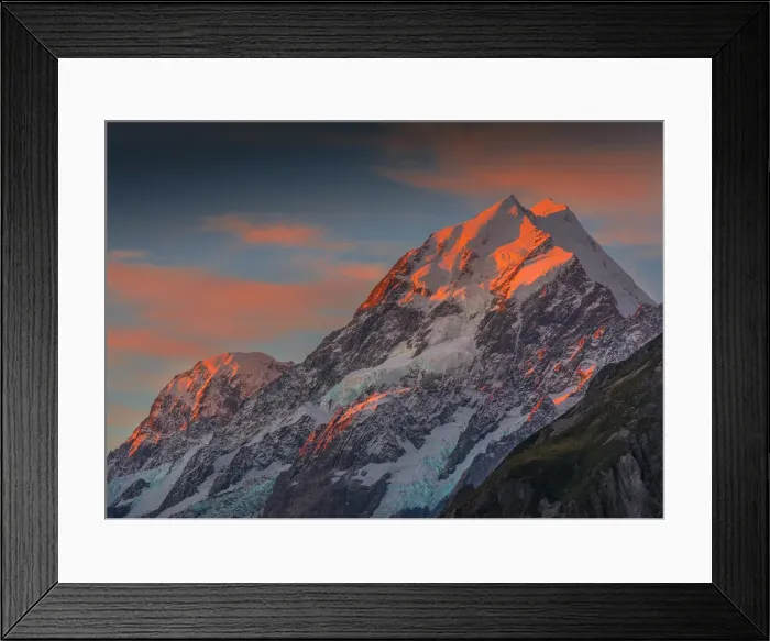 Framed Print : Dawn View to mount Cook, south Island of New Zealand Framed Print : Dawn View to mount Cook, south Island of New Zealand