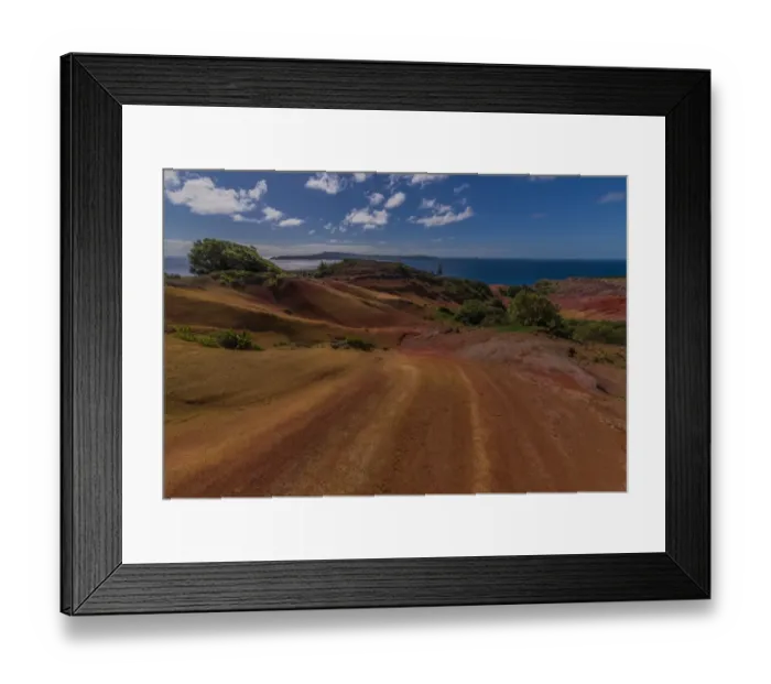 Framed Print : The rich red and ochre hues of the scarred landscape on Phillip island, situated just off Norfolk Island, south pacific ocean Framed Print : The rich red and ochre hues of the scarred landscape on Phillip island, situated just off Norfolk Island, south pacific ocean