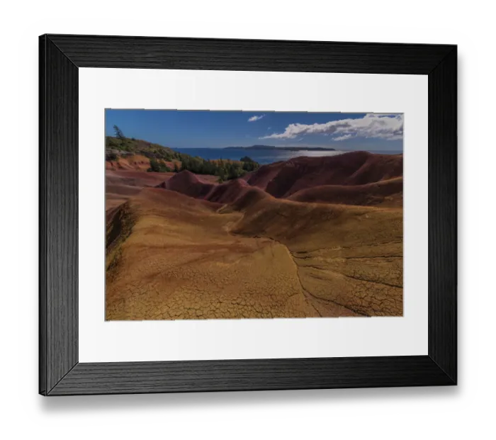 Framed Print : The rich red and ochre hues of the scarred landscape on Phillip island, situated just off Norfolk Island, south pacific ocean Framed Print : The rich red and ochre hues of the scarred landscape on Phillip island, situated just off Norfolk Island, south pacific ocean