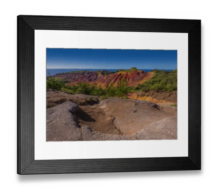 Framed Print : The rich red and ochre hues of the scarred landscape on Phillip island, situated just off Norfolk Island, south pacific ocean Framed Print : The rich red and ochre hues of the scarred landscape on Phillip island, situated just off Norfolk Island, south pacific ocean