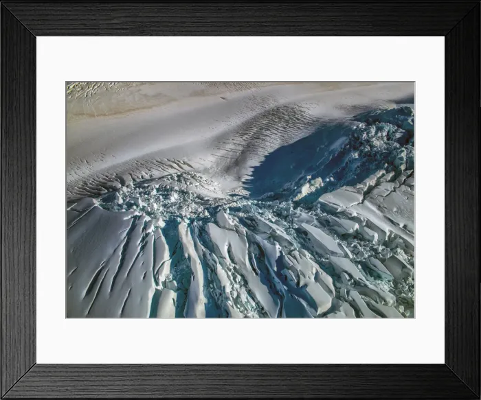 Framed Print : Aerial view, Glaciers, Mount Cook National Park Framed Print : Aerial view, Glaciers, Mount Cook National Park