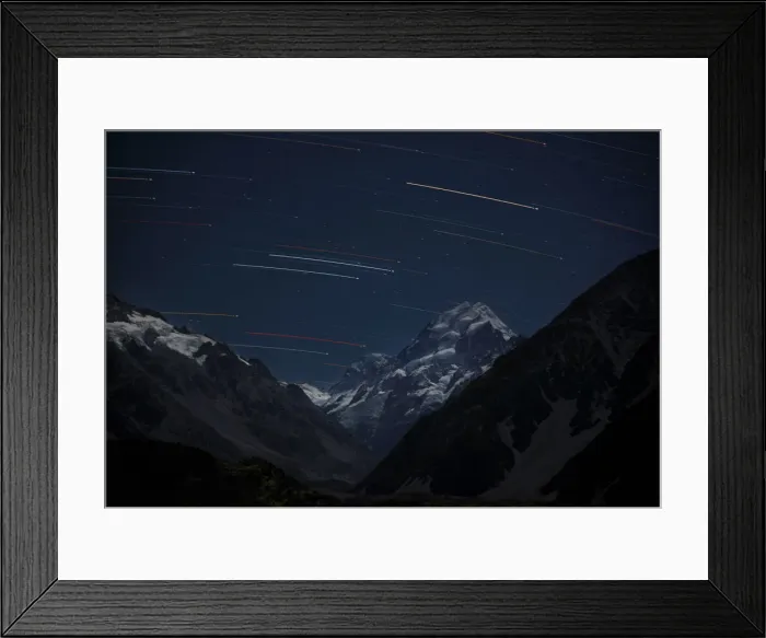Framed Print : Night Skies, Mount cook national park, South Island of New Zealand Framed Print : Night Skies, Mount cook national park, South Island of New Zealand