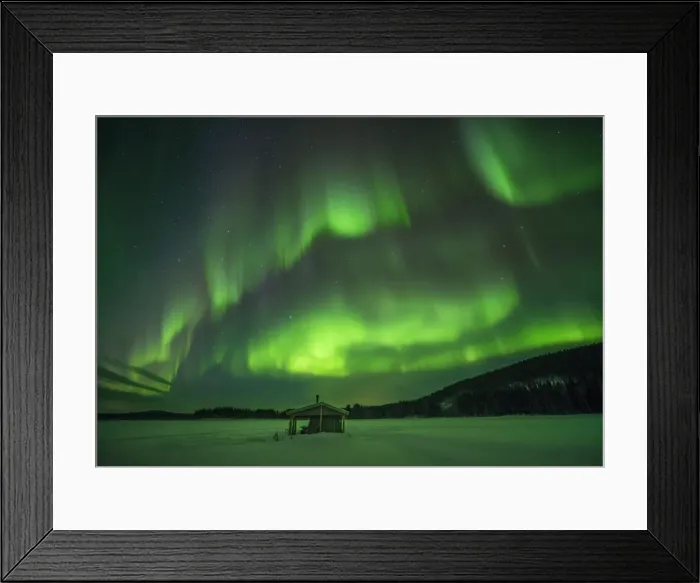 Framed Print : Aurora Borealis in the night skies at Degerselet, Lapland, Sweden Framed Print : Aurora Borealis in the night skies at Degerselet, Lapland, Sweden
