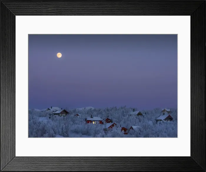 Framed Print : Evening light at Bjorkliden, Lapland, Sweden