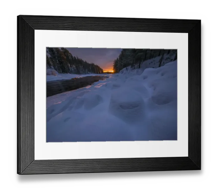 Framed Print : Winter scene near Lassbyn, Lapland, Sweden