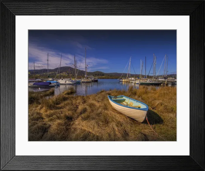 Framed Print : A view of the Huon river in southern Tasmania Framed Print : A view of the Huon river in southern Tasmania