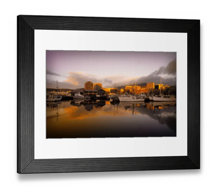 Framed Print : A view of the Hobart waterfront, southern Tasmania Framed Print : A view of the Hobart waterfront, southern Tasmania