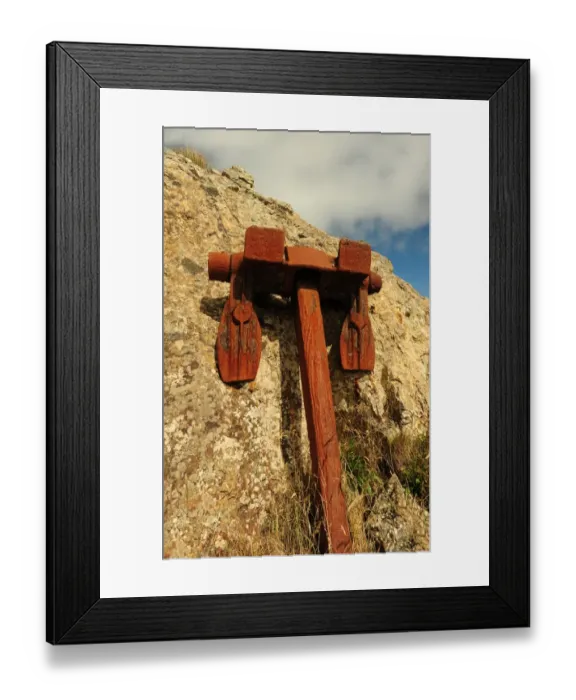 Framed Print : Rusted ship anchor, King Island, Bass Strait, Tasmania, Australia