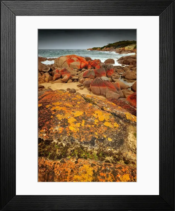 Framed Print : Sand blow Point, east coastline of King Island Bass Strait, Tasmania, Australia