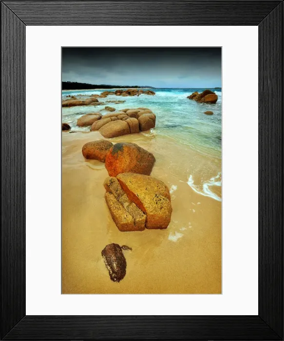 Framed Print : Sand blow Point, east coastline of King Island Bass Strait, Tasmania, Australia