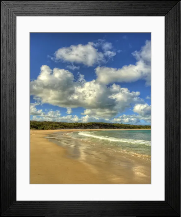 Framed Print : Sand blow beach reflections, King Island Bass Strait, Tasmania, Australia Framed Print : Sand blow beach reflections, King Island Bass Strait, Tasmania, Australia