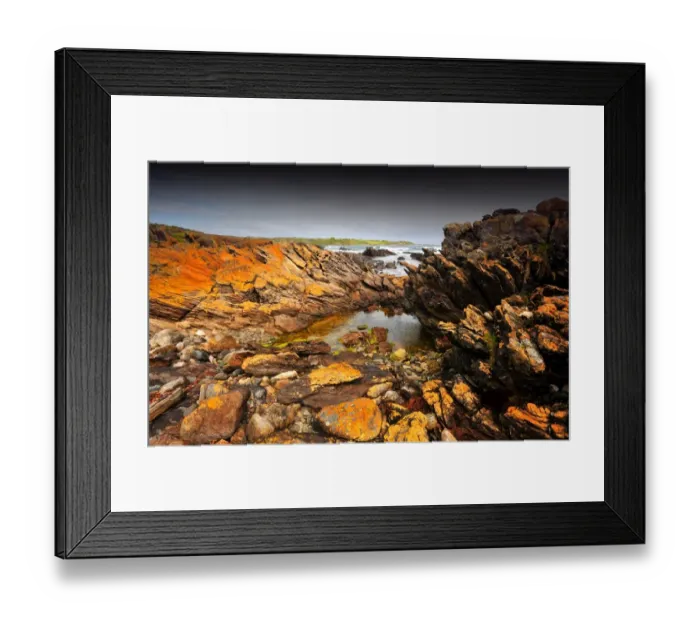 Framed Print : Rock formations, on the coastline of King Island Bass Strait, Tasmania, Australia