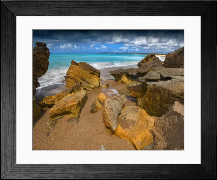 Framed Print : Rock formations, on the coastline of King Island Bass Strait, Tasmania, Australia Framed Print : Rock formations, on the coastline of King Island Bass Strait, Tasmania, Australia
