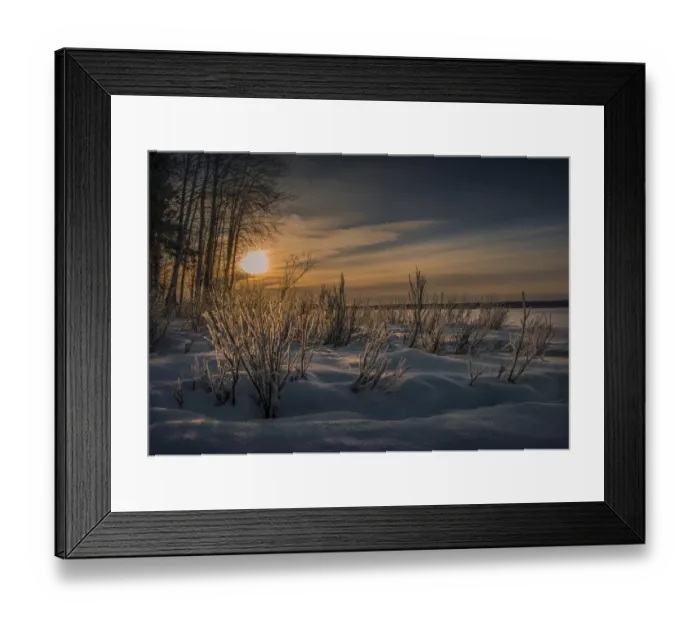 Framed Print : Approaching Dusk in winter at Lassbyn, Lapland, Sweden Framed Print : Approaching Dusk in winter at Lassbyn, Lapland, Sweden