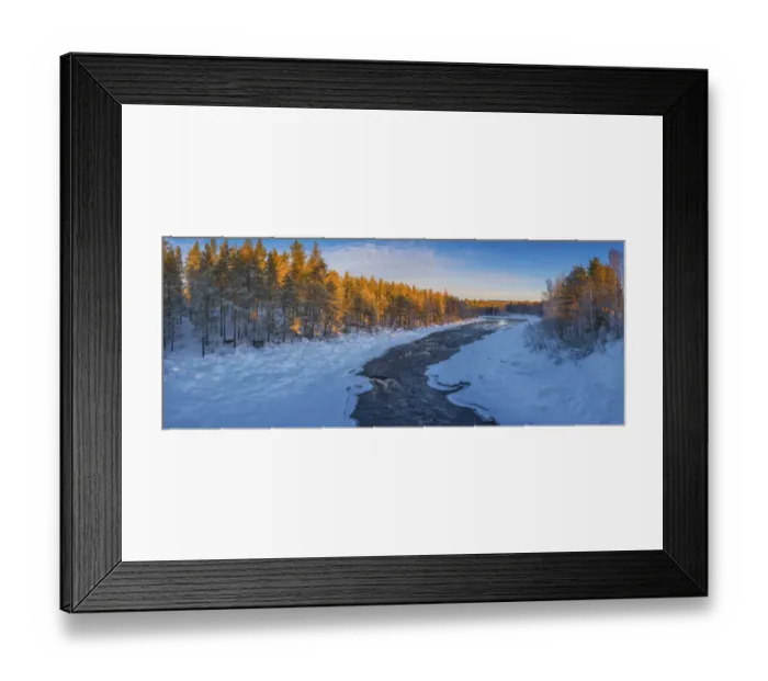Framed Print : Approaching Dusk in winter at Lassbyn, Lapland, Sweden Framed Print : Approaching Dusk in winter at Lassbyn, Lapland, Sweden
