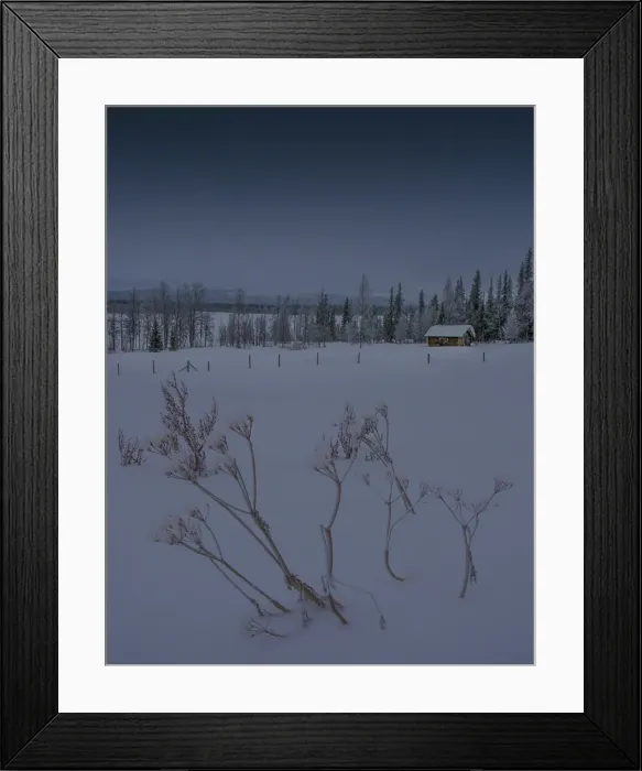 Framed Print : Lusperbryggan in winter, Lapland, Sweden