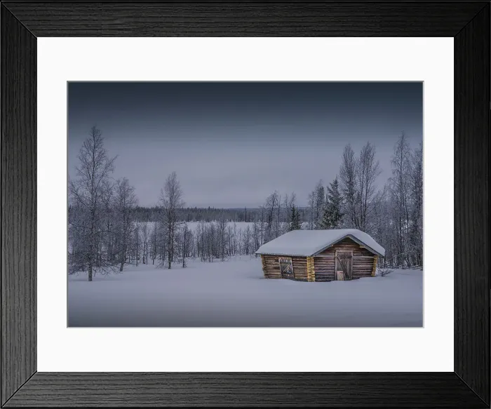 Framed Print : Lusperbryggan in winter, Lapland, Sweden