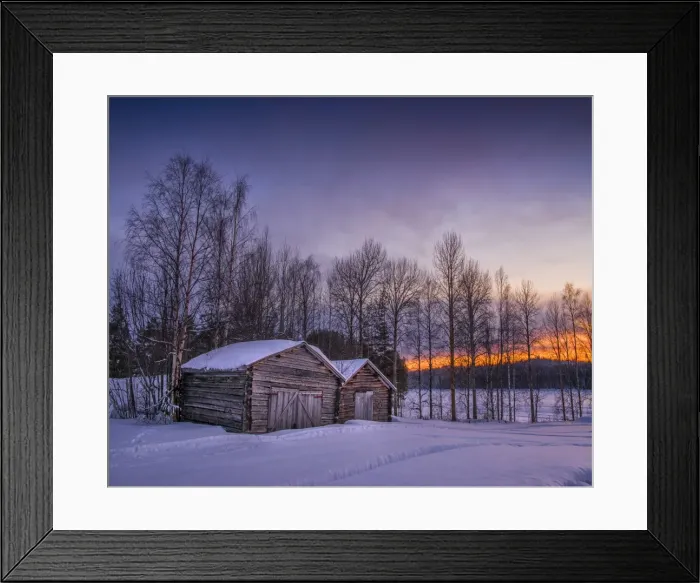 Framed Print : Approaching Dusk in winter at Lassbyn, Lapland, Sweden Framed Print : Approaching Dusk in winter at Lassbyn, Lapland, Sweden