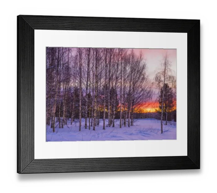 Framed Print : Approaching Dusk in winter at Lassbyn, Lapland, Sweden