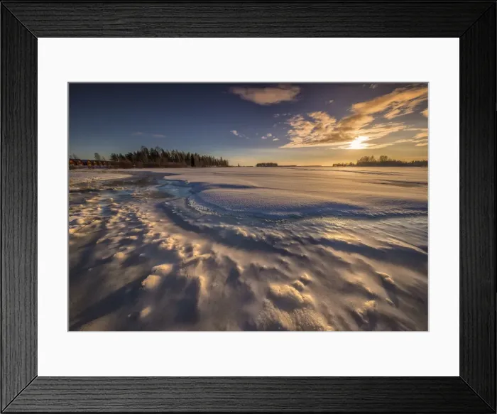 Framed Print : Winter scene on the coastline of the Baltic sea near Ranea, Lapland, Sweden Framed Print : Winter scene on the coastline of the Baltic sea near Ranea, Lapland, Sweden