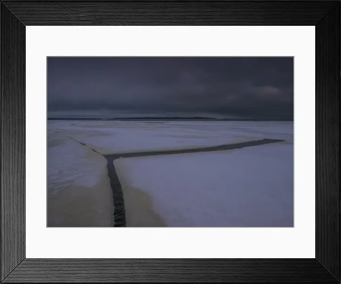 Framed Print : Winter scene on the coastline of the Baltic sea near Ranea, Lapland, Sweden