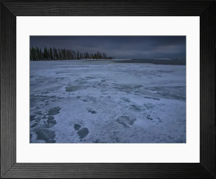 Framed Print : Winter scene on the coastline of the Baltic sea near Ranea, Lapland, Sweden Framed Print : Winter scene on the coastline of the Baltic sea near Ranea, Lapland, Sweden