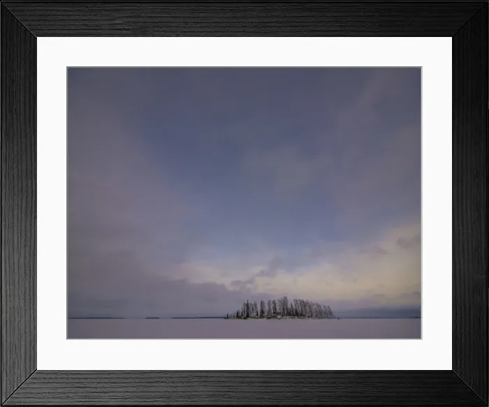 Framed Print : Winter scene on the coastline of the Baltic sea near Ranea, Lapland, Sweden