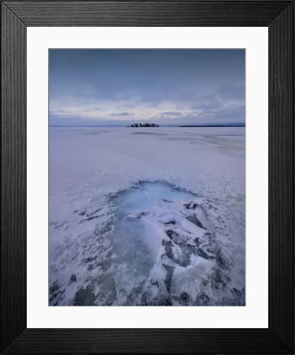 Framed Print : Winter scene on the coastline of the Baltic sea near Ranea, Lapland, Sweden