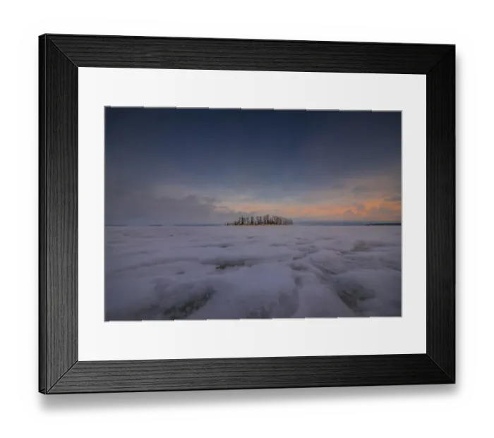 Framed Print : Winter scene on the coastline of the Baltic sea near Ranea, Lapland, Sweden