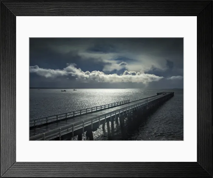 Framed Print : Beautiful light near the Naracoopa pier, King Island, Bass Strait, Tasmania, Australia