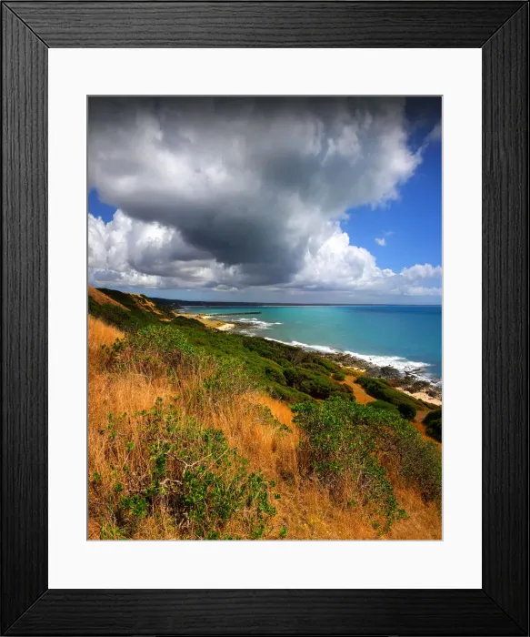 Framed Print : Naracoopa coastline on King Island, Bass Strait, Tasmania, Australia