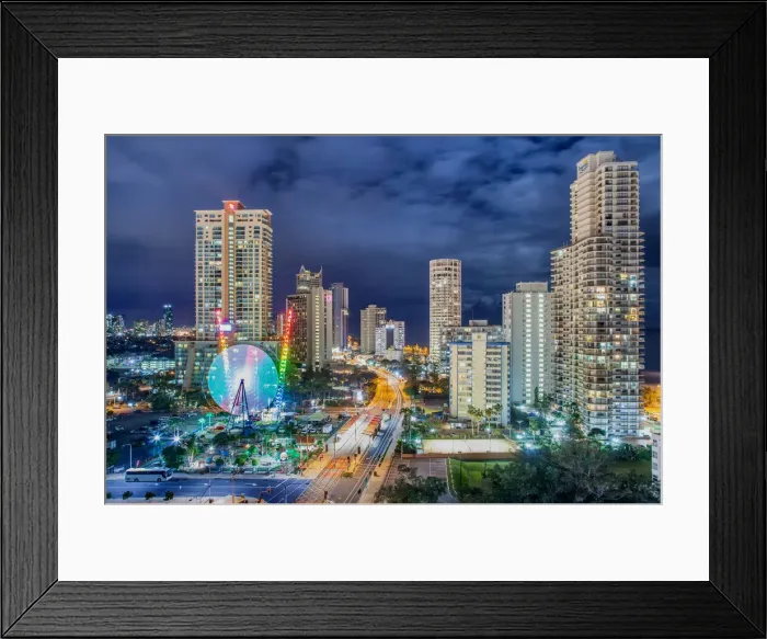 Framed Print : Gold Coast skyline at night Framed Print : Gold Coast skyline at night