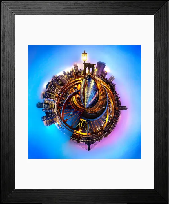 Framed Print : Manhattan spherical view Framed Print : Manhattan spherical view