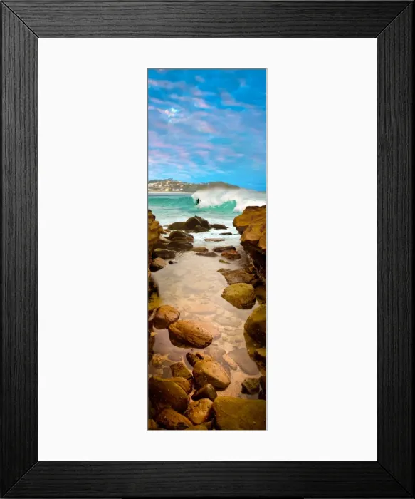 Framed Print : Lone Surfer