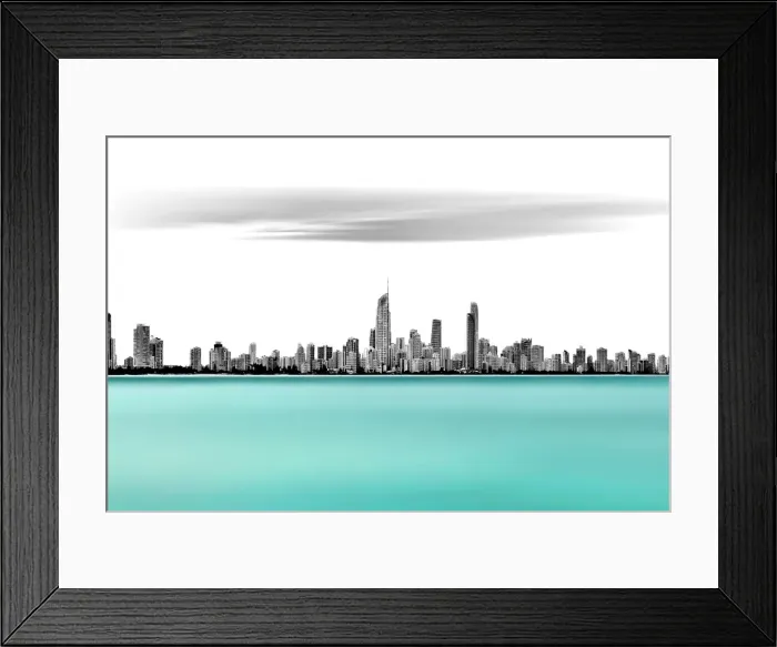 Framed Print : Gold Coast Skyline