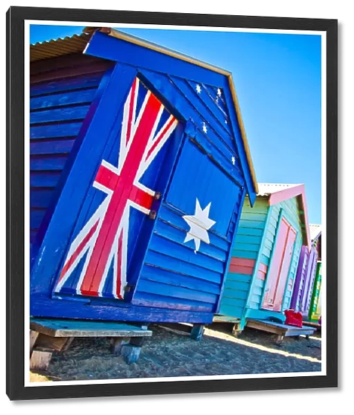 Aussie flag beach hut
