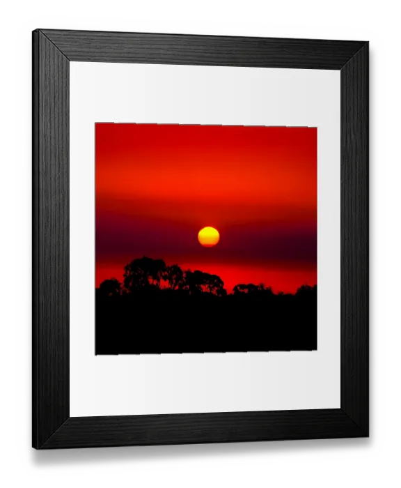 Framed Print : Blood sunset over the plains