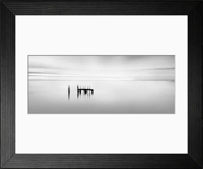 Framed Print : Old pier over water Framed Print : Old pier over water
