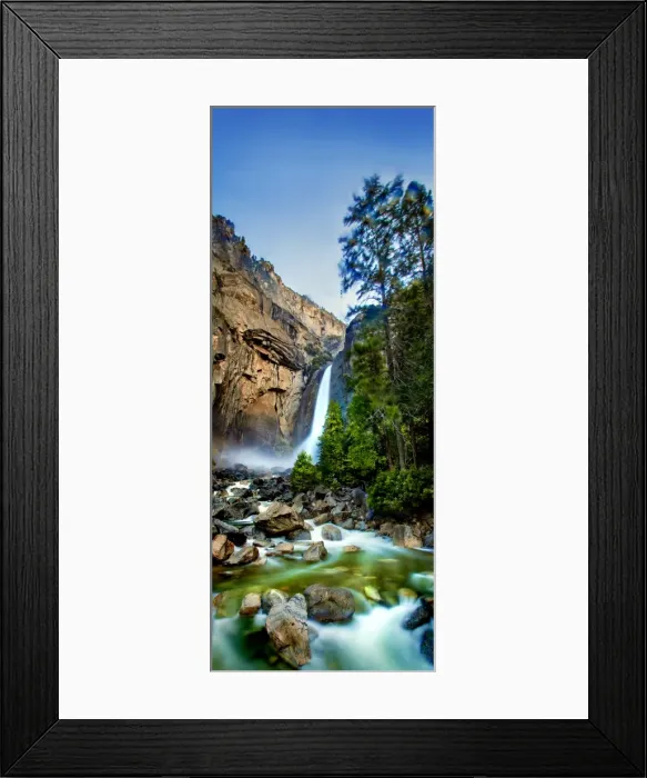 Framed Print : Yosemite Waterfall and stream Framed Print : Yosemite Waterfall and stream